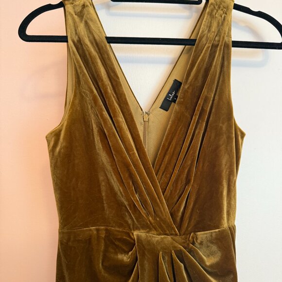 Lulus Beautiful Evenings Olive Green Velvet Twist-Front Maxi Dress - Picture 9 of 14